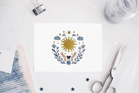 Postcard - Watercolor Sun