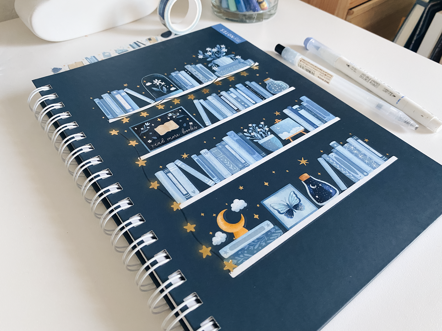 Notebook - Book Shelves Spiral Notebook