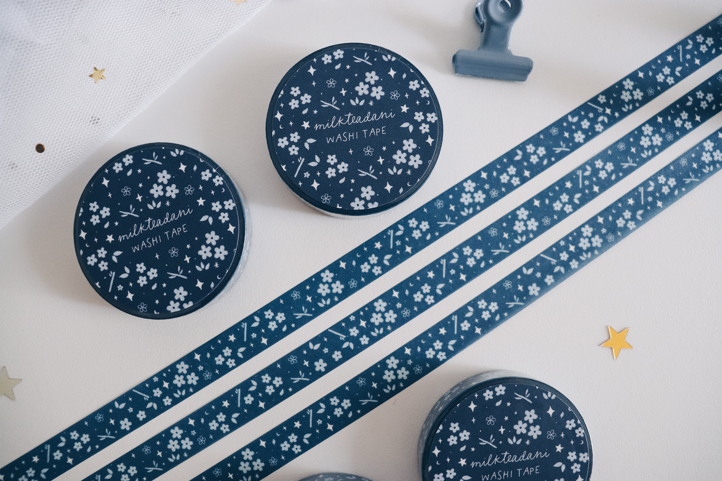 Washi Tape - 10MM Midnight Hanami