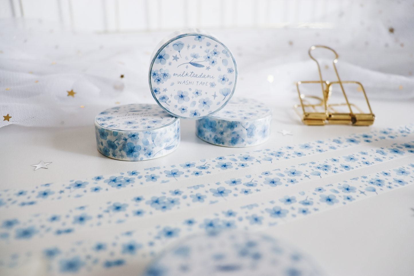 Washi Tape - 15MM Blue Sakura