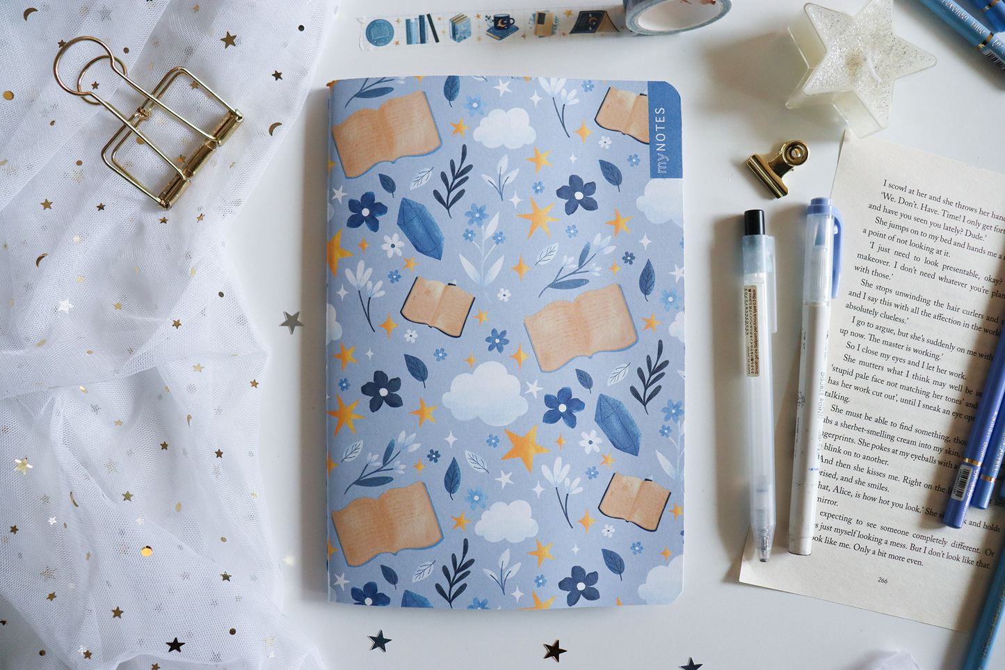 Notebook - Bookish Pattern