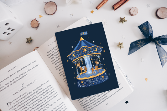 Postcard - Deer Carousel