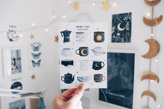 Sticker Sheet - Magic Cups