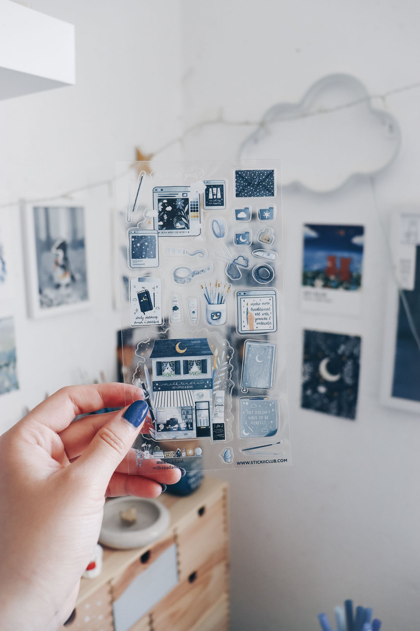 Clear Vinyl Sticker Sheet - Starry Art Supplies and Stationery