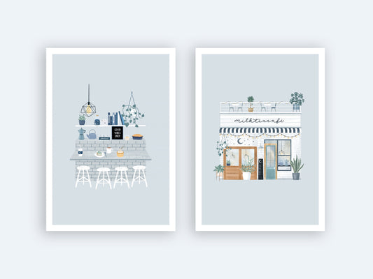 Art Print - Milktea Coffee Shops