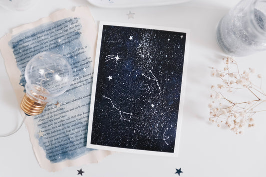 Postcard - Watercolor Galaxy Skies