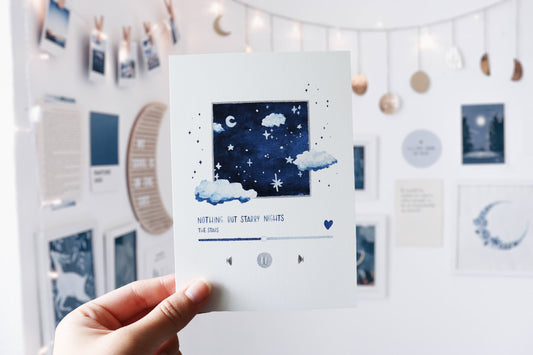 Postcard - Watercolor Nothing but Starry Night