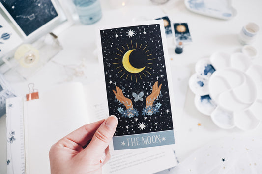 Bookmark - Tarot Card Moon and Sun