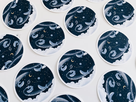 Sticker - Round Whale Sky