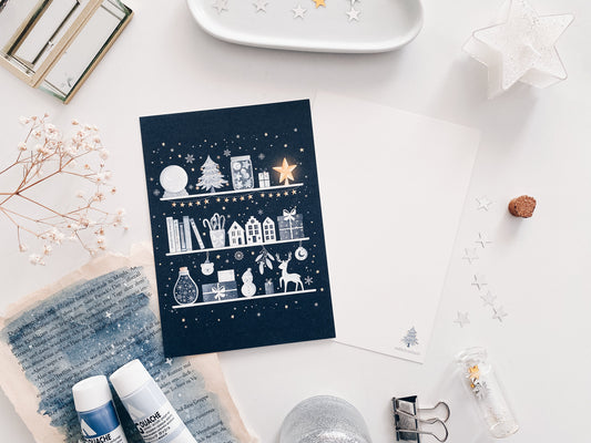 Greeting Card - Winter Shelves