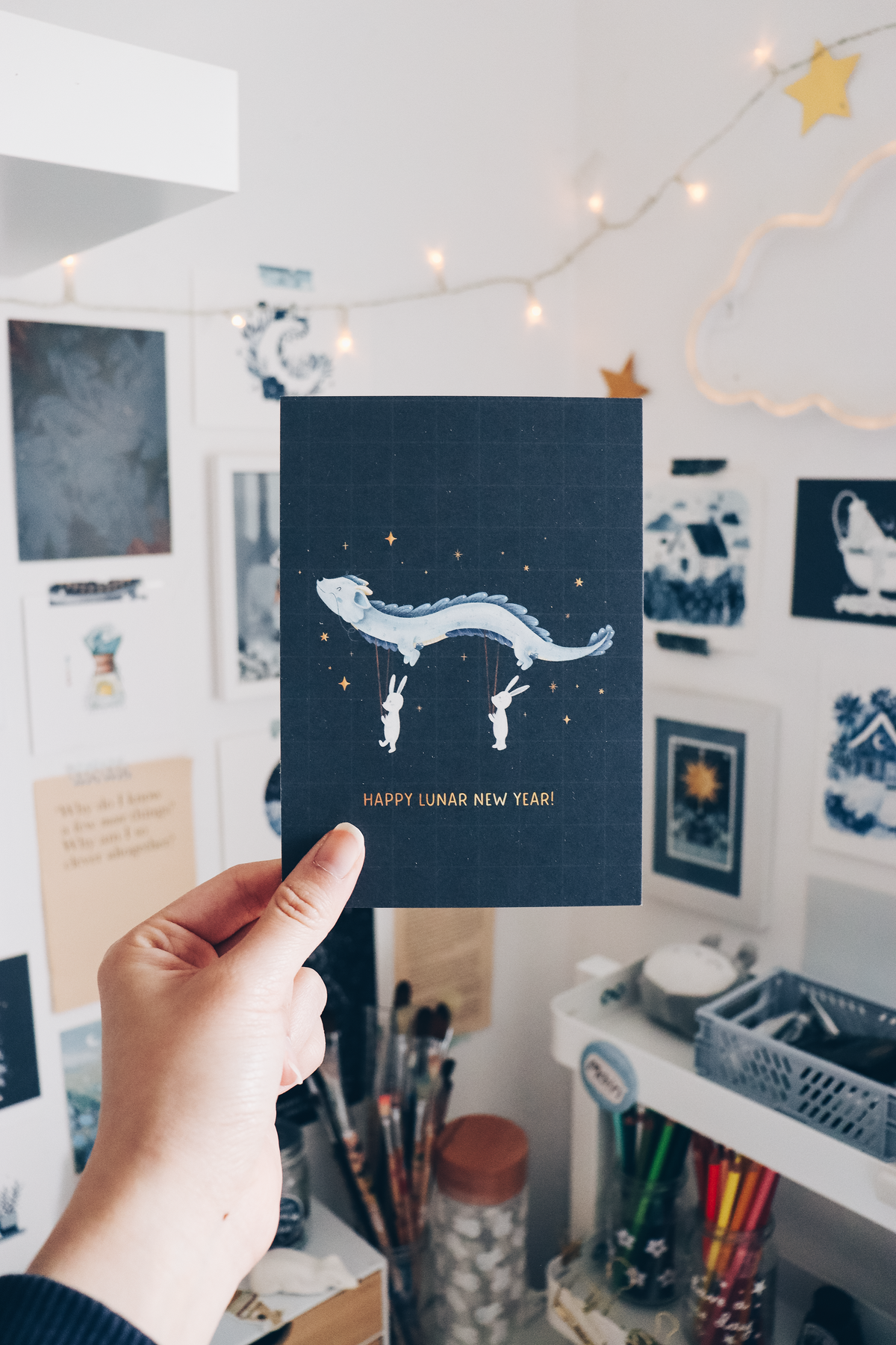 Postcard - Happy Lunar New Year Bunnies