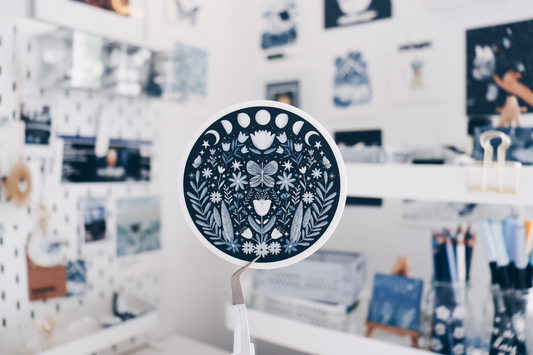 Sticker - Floral Moon Phases