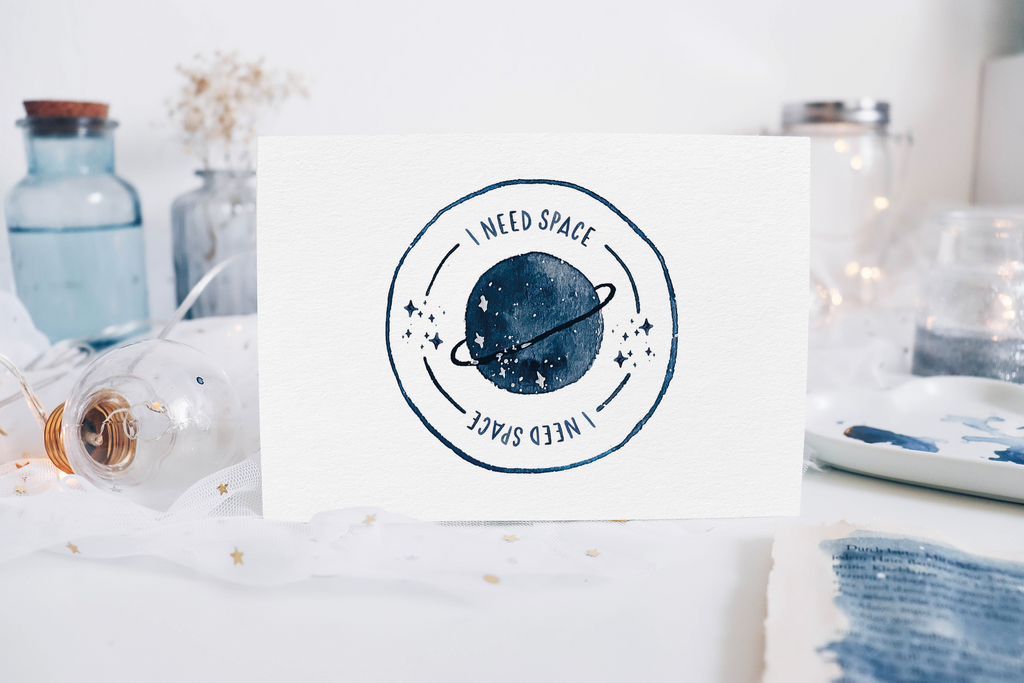 Postcard - Watercolor I Need Space