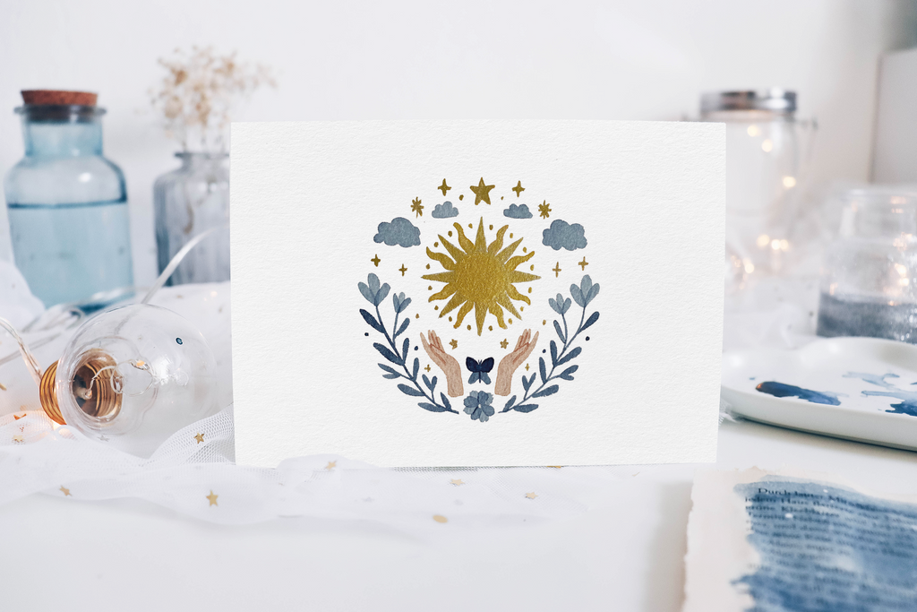 Postcard - Watercolor Sun