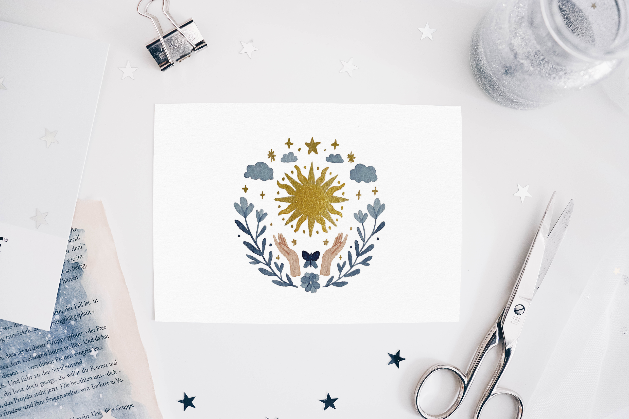 Postcard - Watercolor Sun