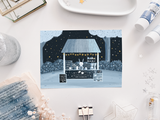 Postcard - Bunny Cafe