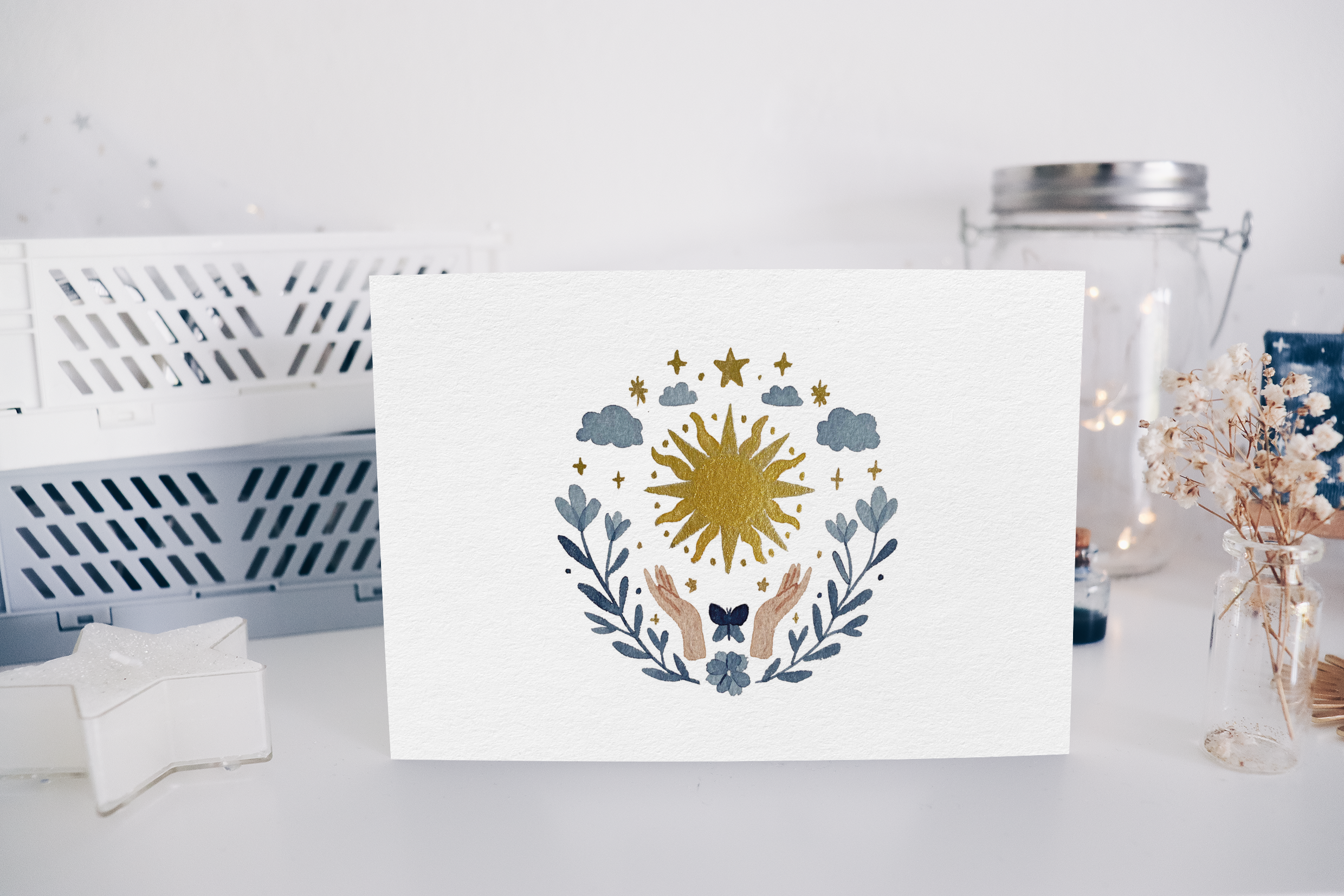 Postcard - Watercolor Sun