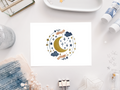 Postcard - Watercolor Moon