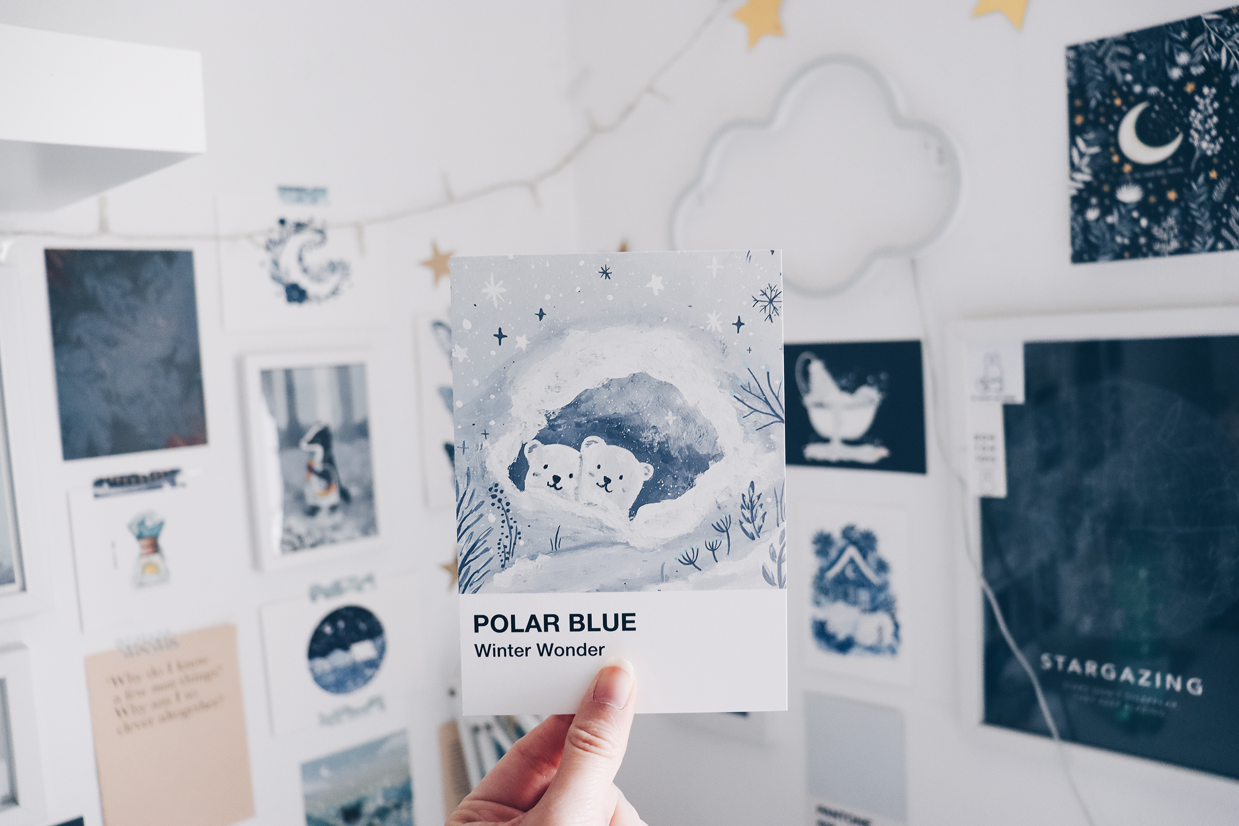 Gouache Art Prints - Dream Bears