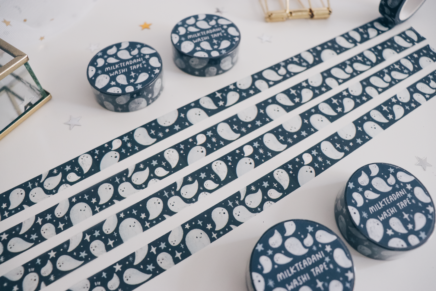 Washi Tape - 15MM Ghosties (Dark)