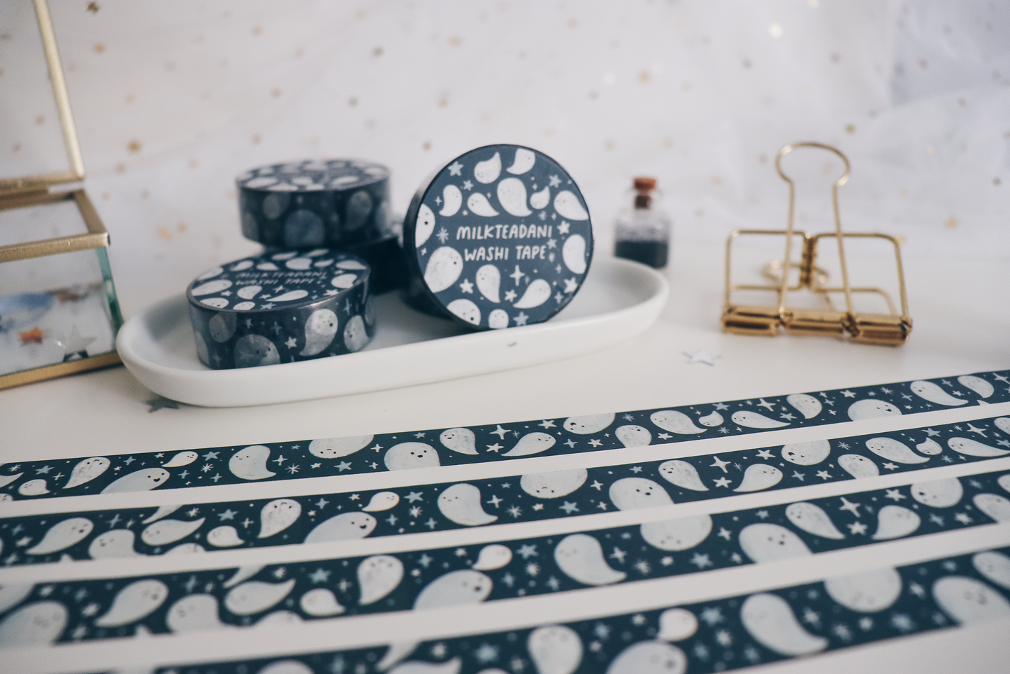 Washi Tape - 15MM Ghosties (Dark)