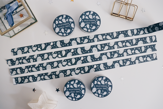 Washi Tape - 15MM Ghosties (Dark)