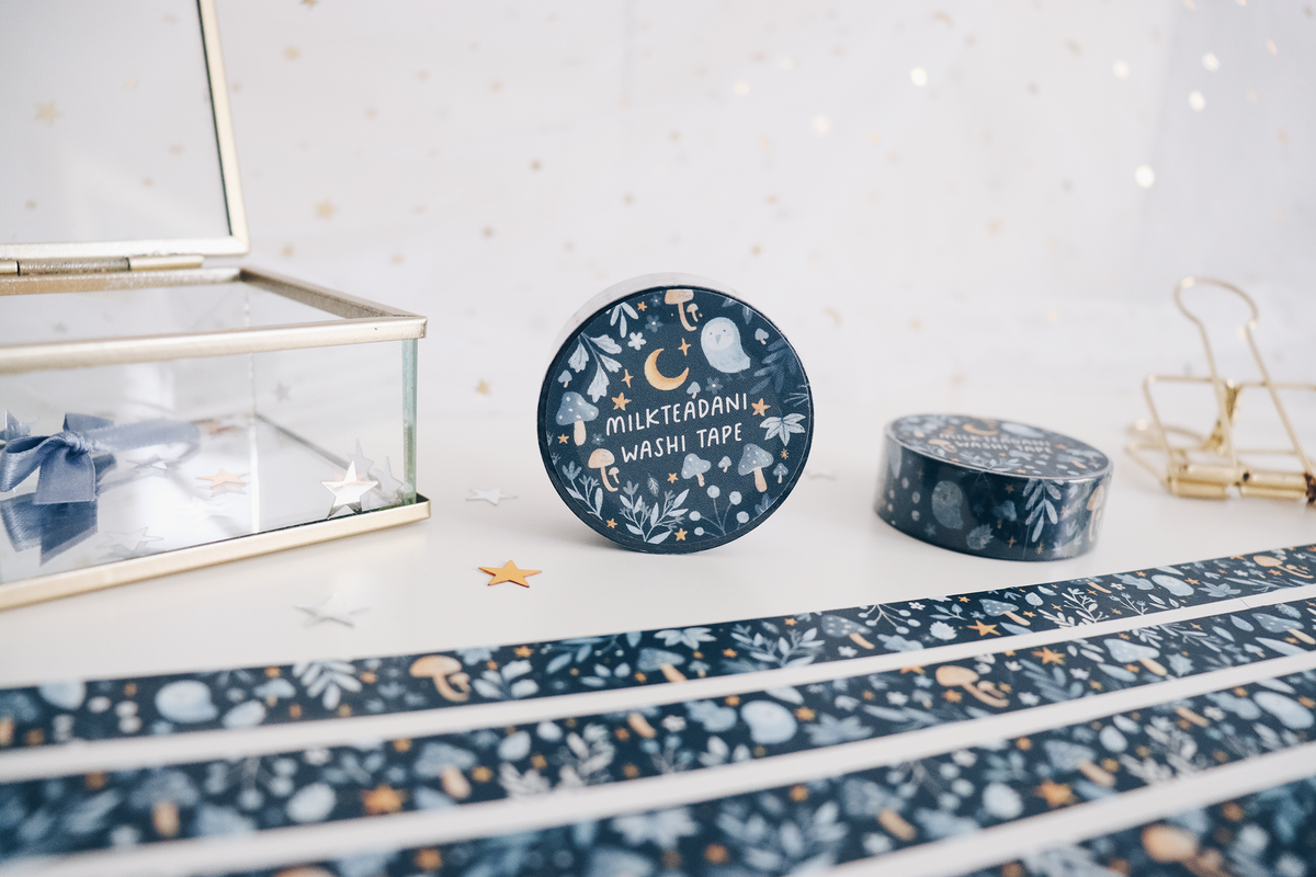 Washi Tape - 15MM Autumn Florals (Dark)