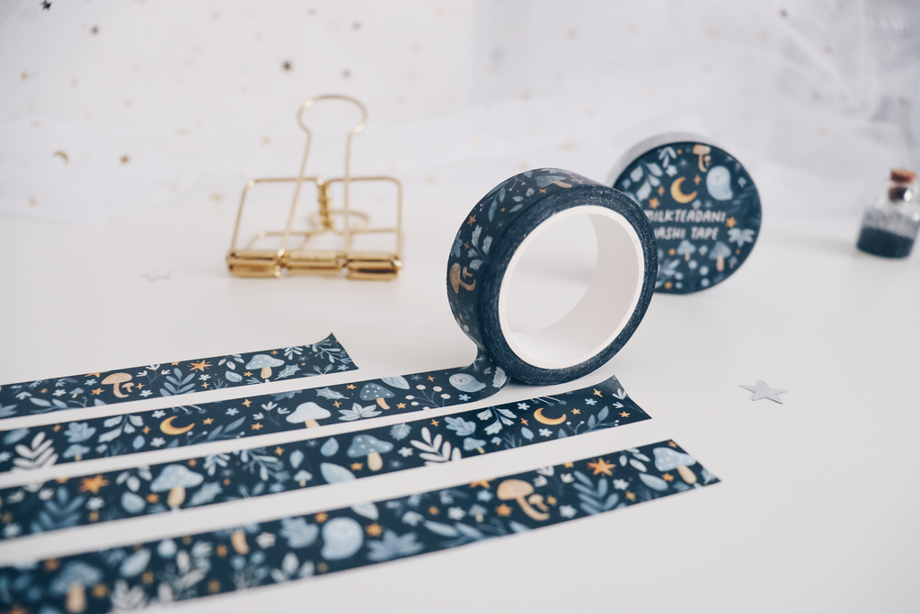Washi Tape - 15MM Autumn Florals (Dark)