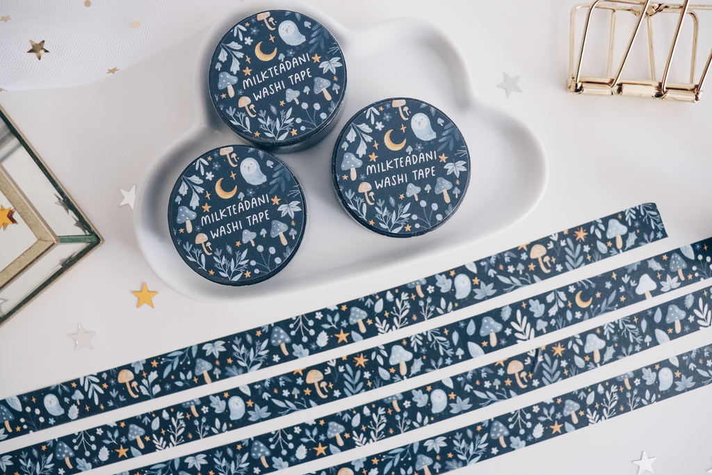 Washi Tape - 15MM Autumn Florals (Dark)