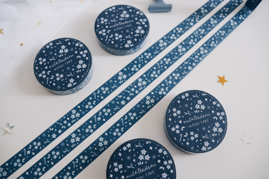 Washi Tape - 10MM Midnight Hanami