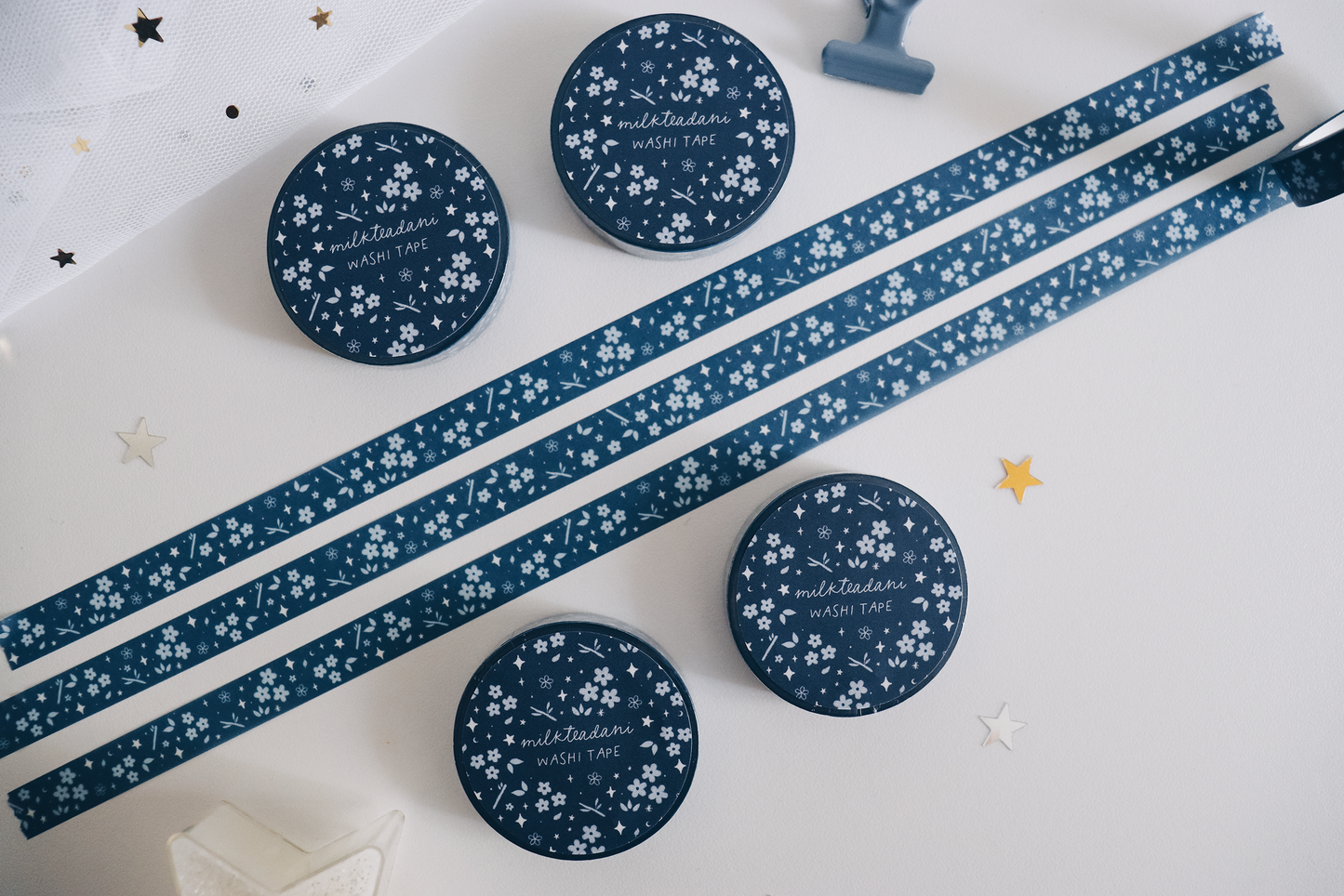 Washi Tape - 10MM Midnight Hanami