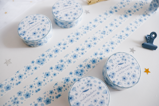 Washi Tape - 15MM Blue Sakura