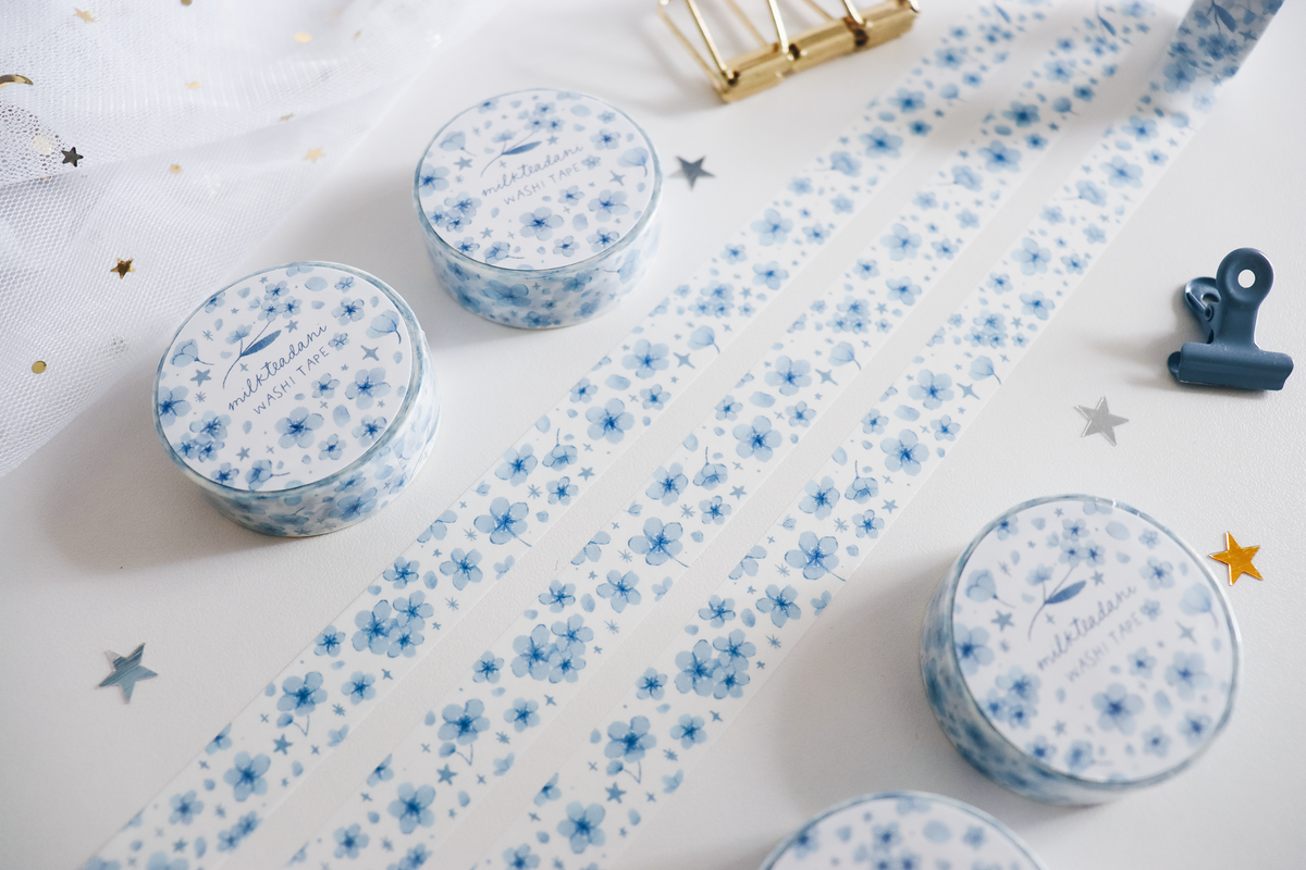Washi Tape - 15MM Blue Sakura