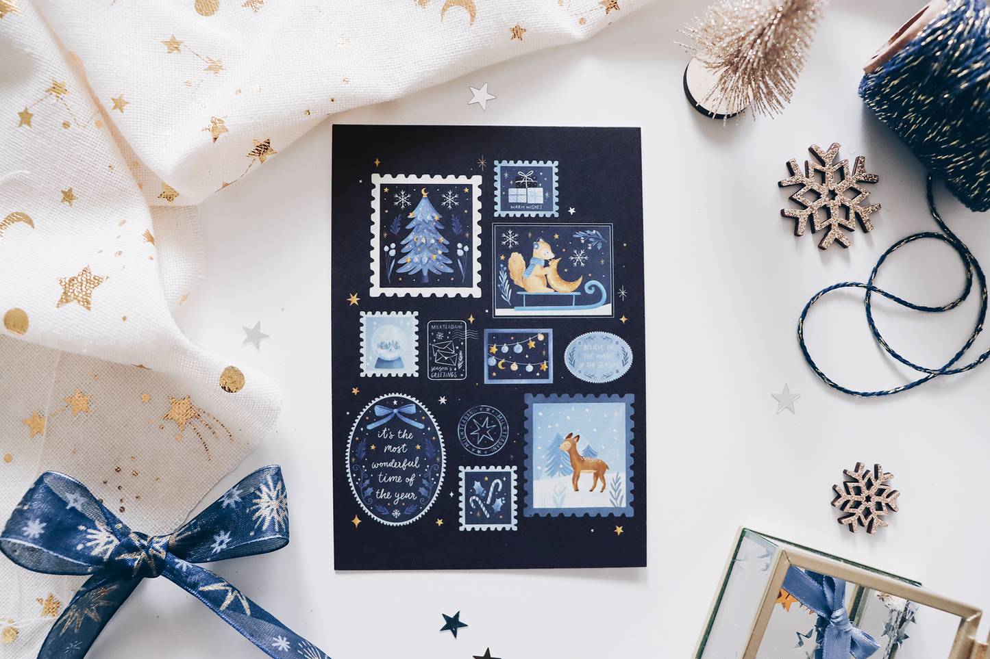 Postcard - Winter Stamps