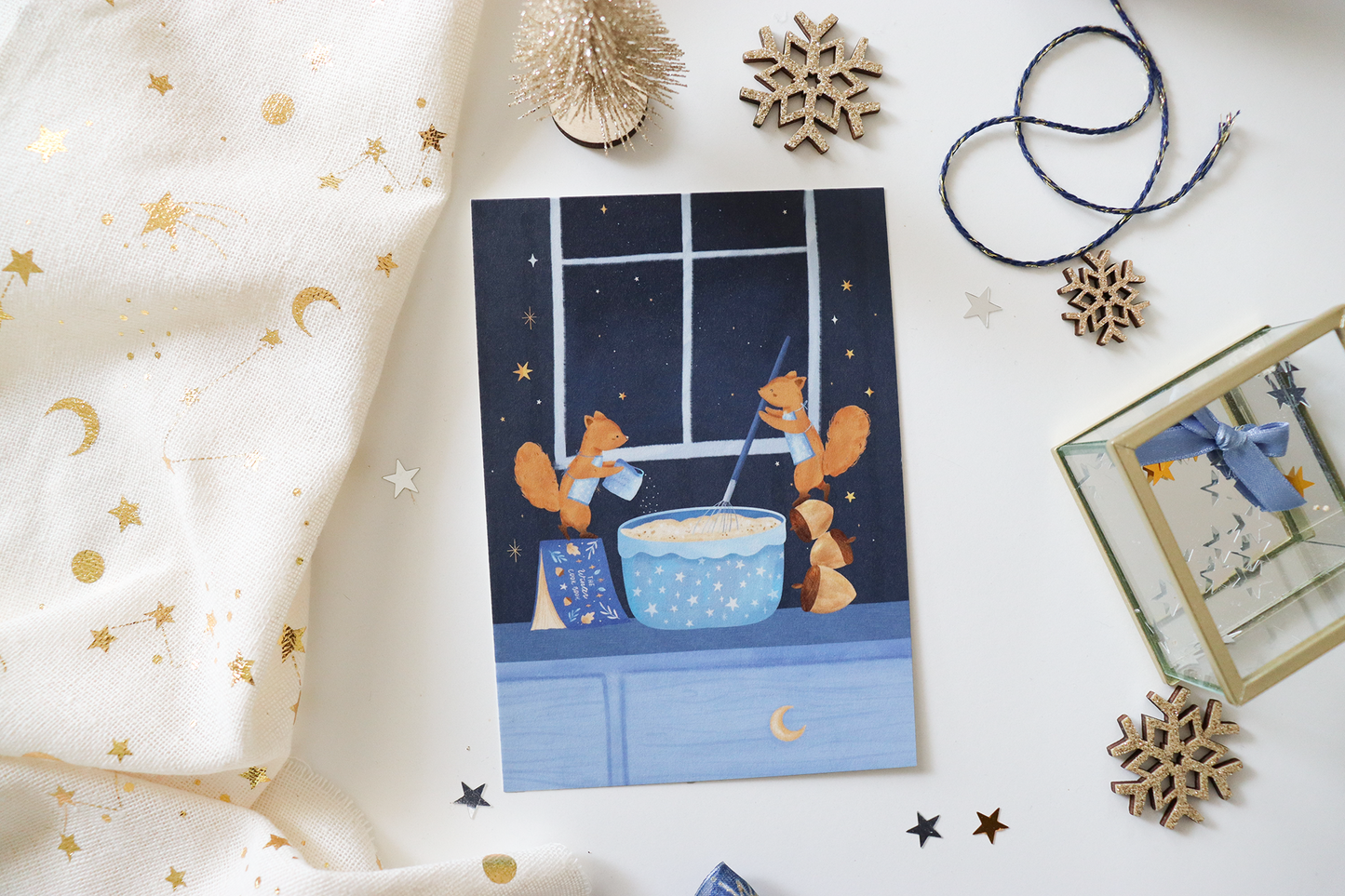 Postcard - Baking Squirrels