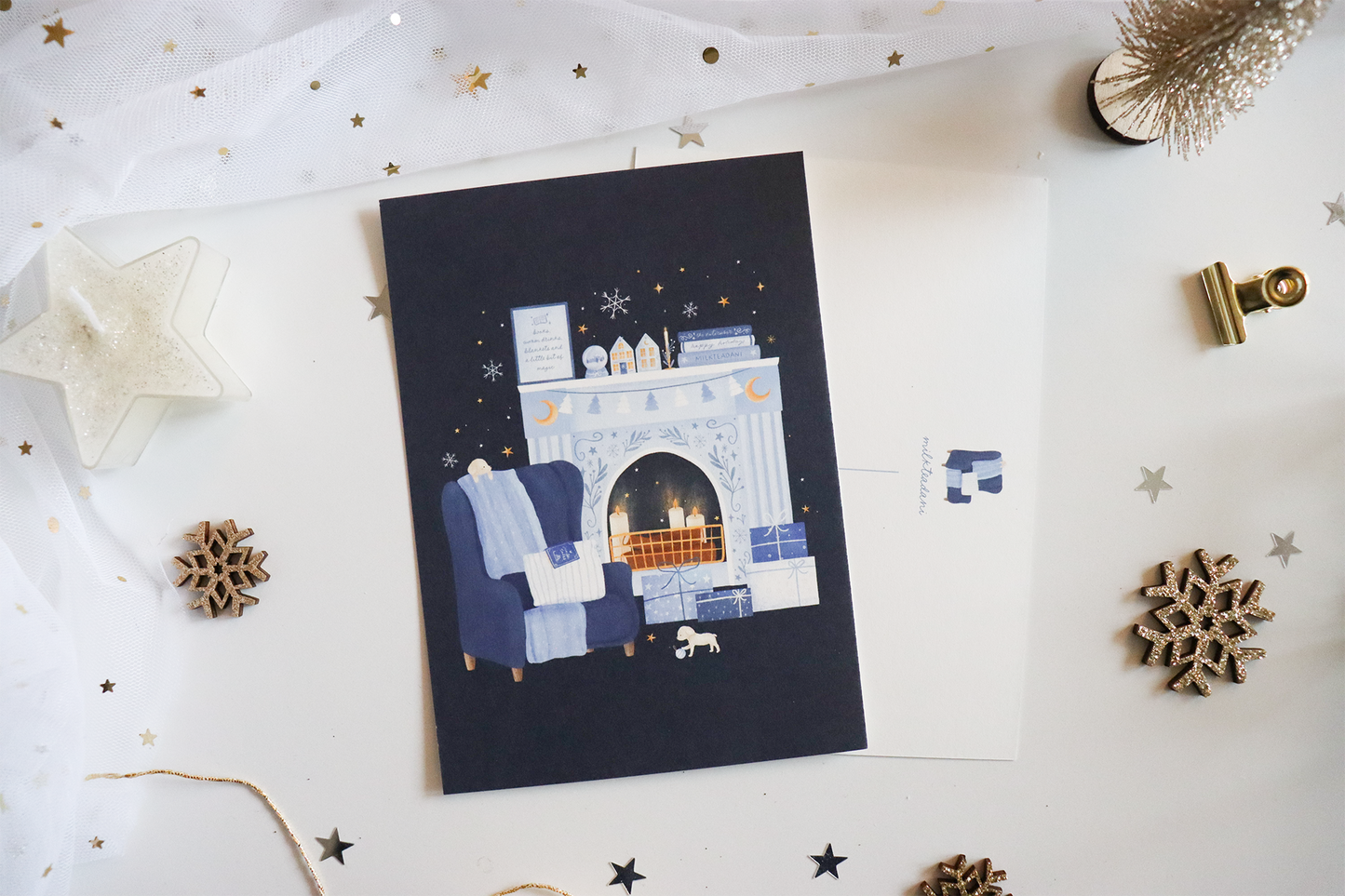 Postcard - Cozy Fireplace