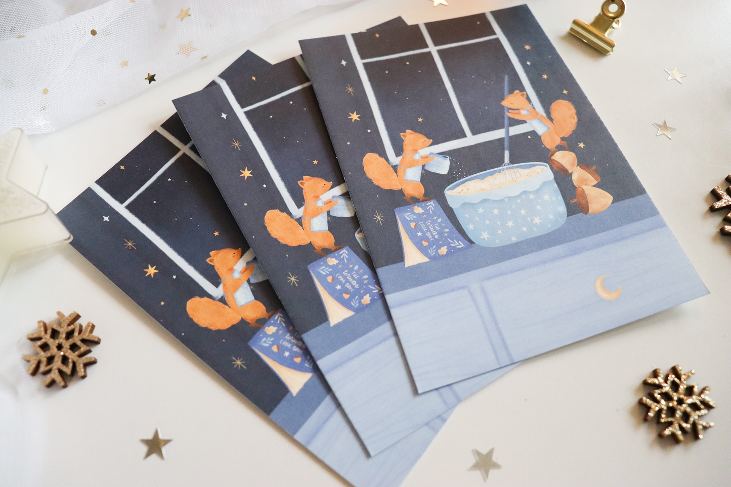 Postcard - Baking Squirrels