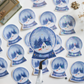 Sticker - Winter Globe Fox & Squirrel (Handmade Sticker)