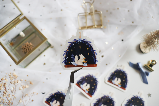 Sticker - Winter Night Squirrel