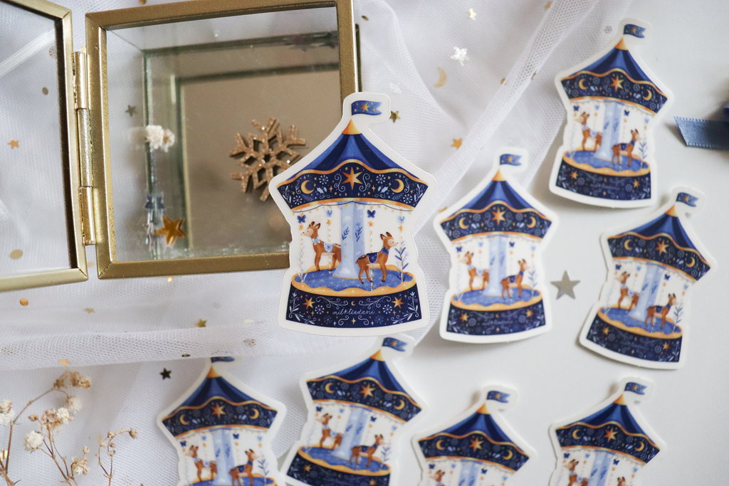 Sticker - Deer Carousel