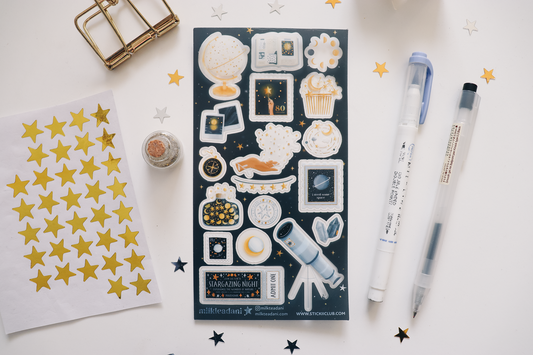 Clear Vinyl Sticker Sheet - Celestial Things