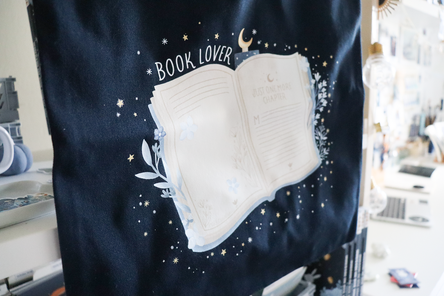 Tote Bag Navy - Book Lover