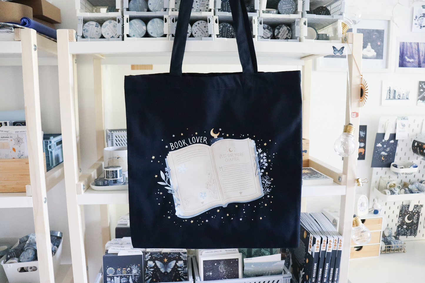 Tote Bag Navy - Book Lover