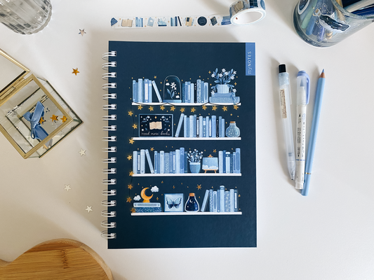 Notebook - Book Shelves Spiral Notebook