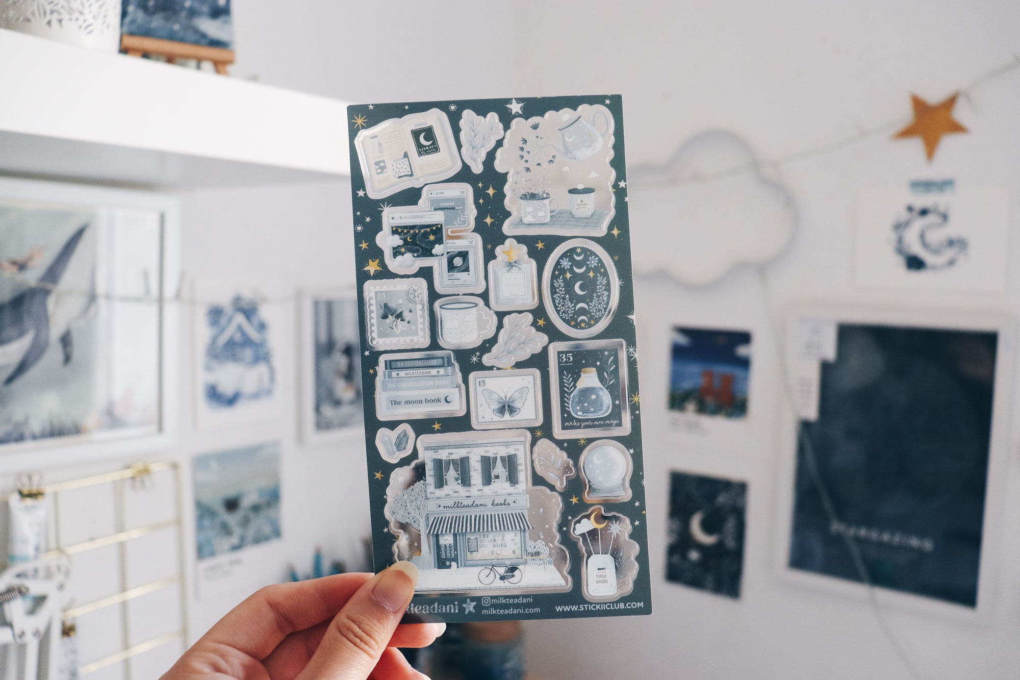 Clear Vinyl Sticker Sheet - Cosmic Bookstore