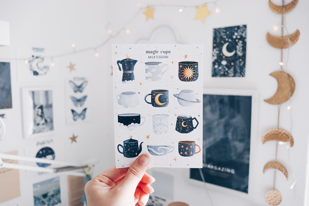 Sticker Sheet - Magic Cups
