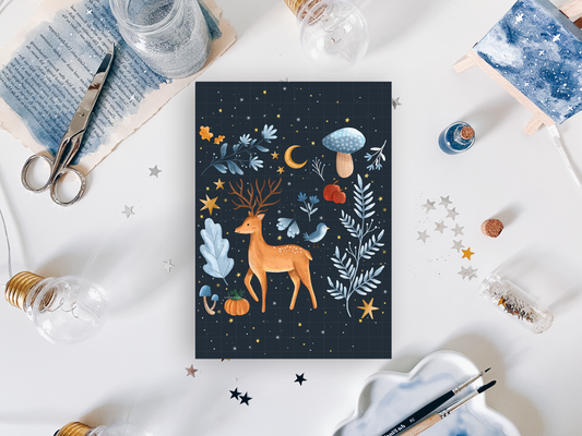 Postcard - Magic Autumn Deer