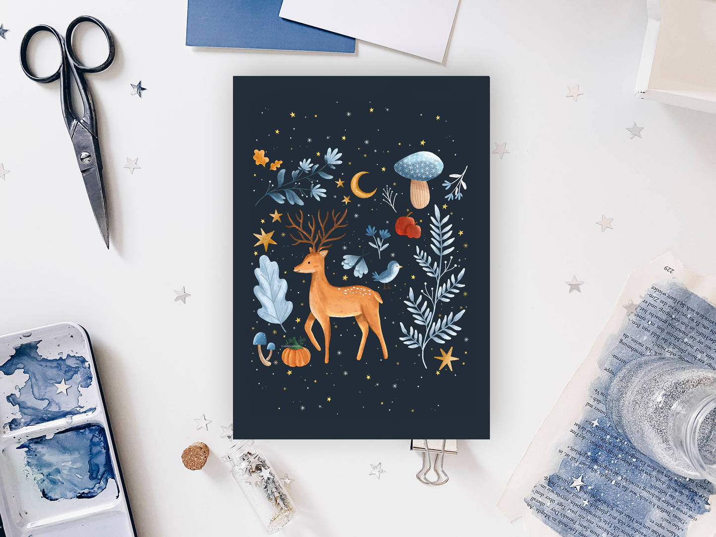 Postcard - Magic Autumn Deer