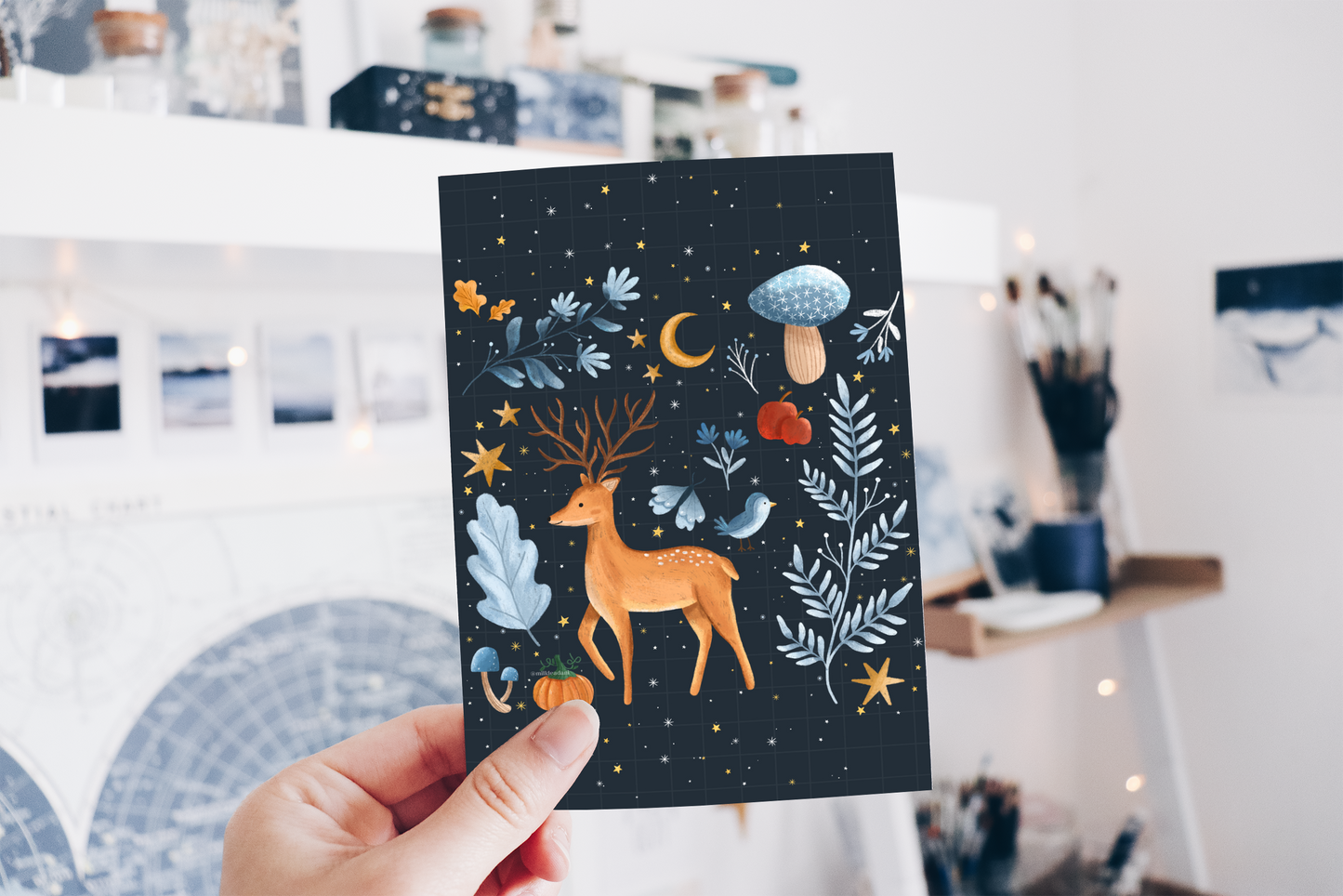 Postcard - Magic Autumn Deer