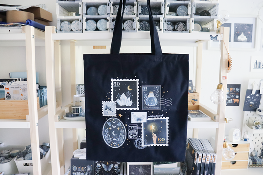 Tote Bag Navy - Magical Stamps